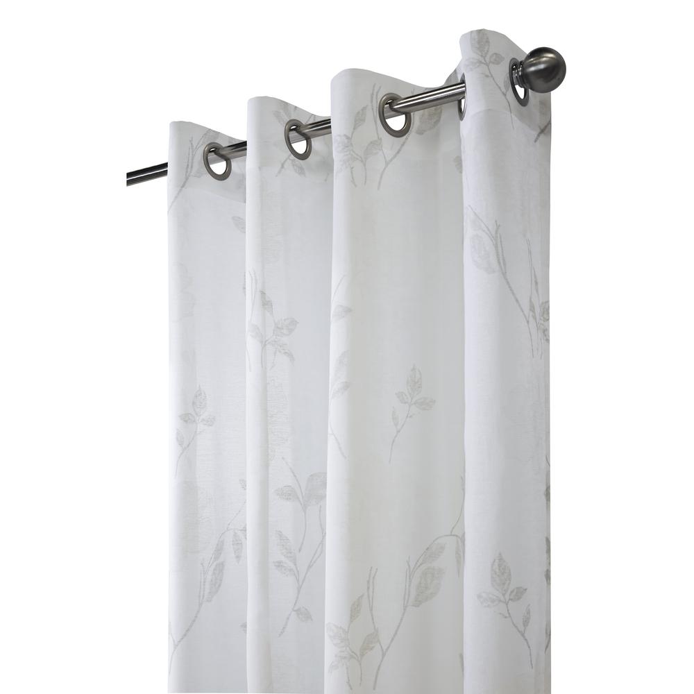 Giardino Grommet Curtain Panel Window Dressing 52 x 108 in White. Picture 3