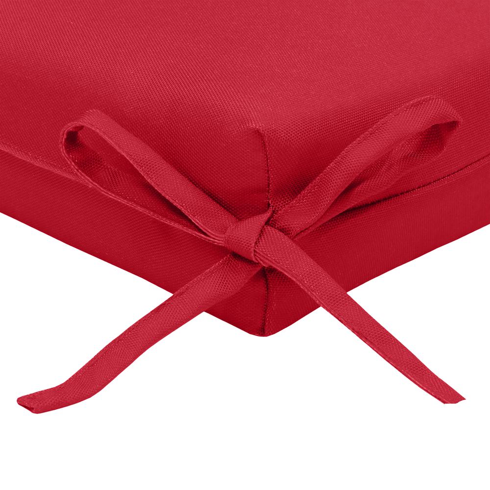 Ruby Red Outdoor Seat Cushion 18 x 19 in Solid Red. Picture 4