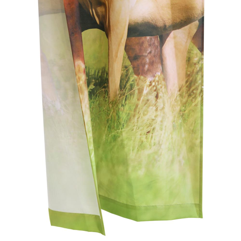 Photo Real Horses Light Filtering Pole Top Curtain Panel Pair each 37 x 84. Picture 5