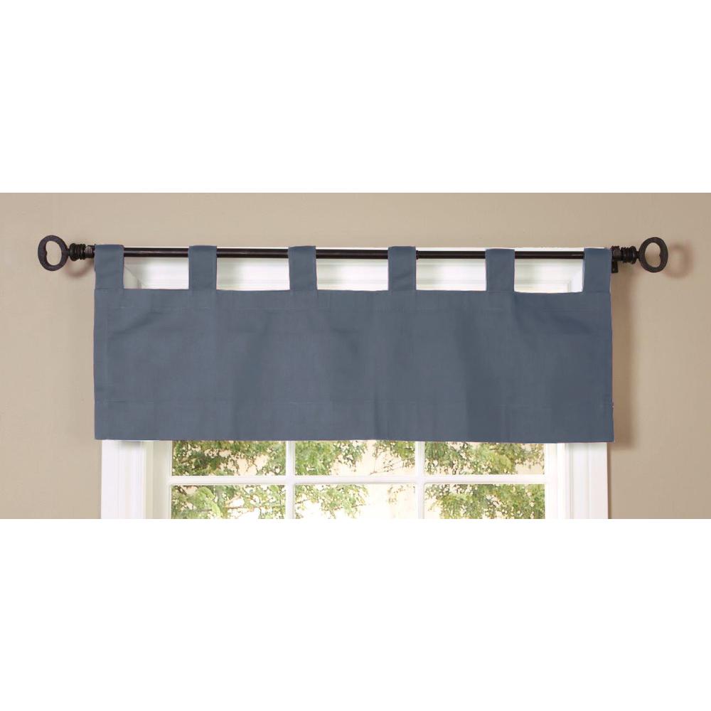 Weathermate Tab Top Valance 40 x 15 in Blue. Picture 3