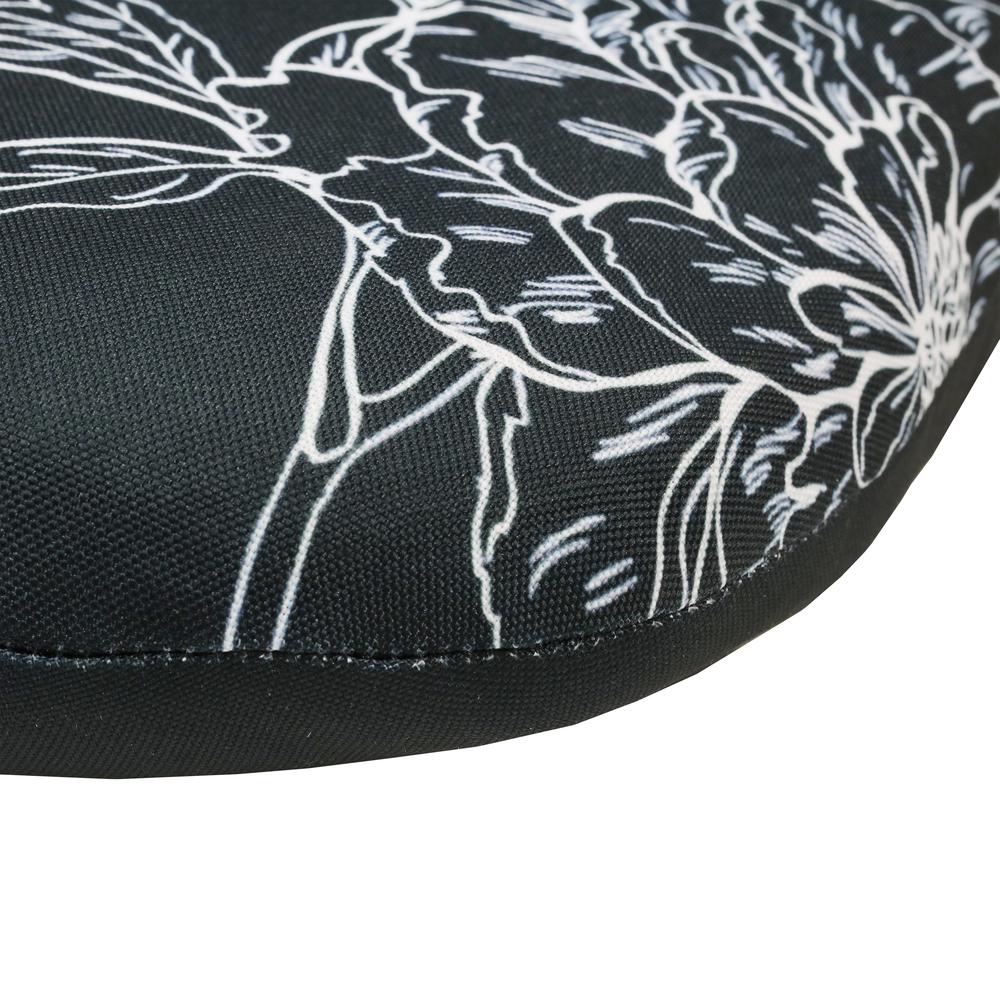 Flora Printed High Back Cushion 20" x 45" in Black. Picture 4