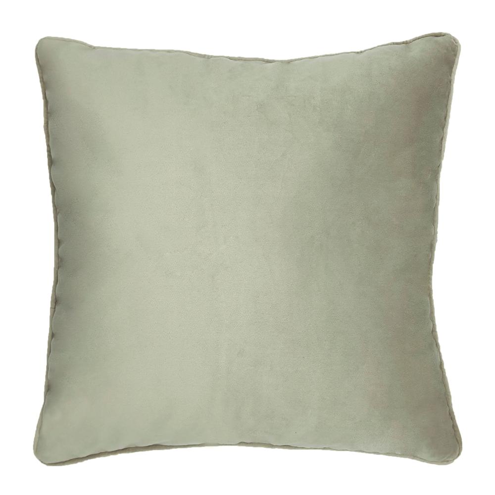 Seren Velvet Decorative Pillow 20 x 20 in Oyster. Picture 2