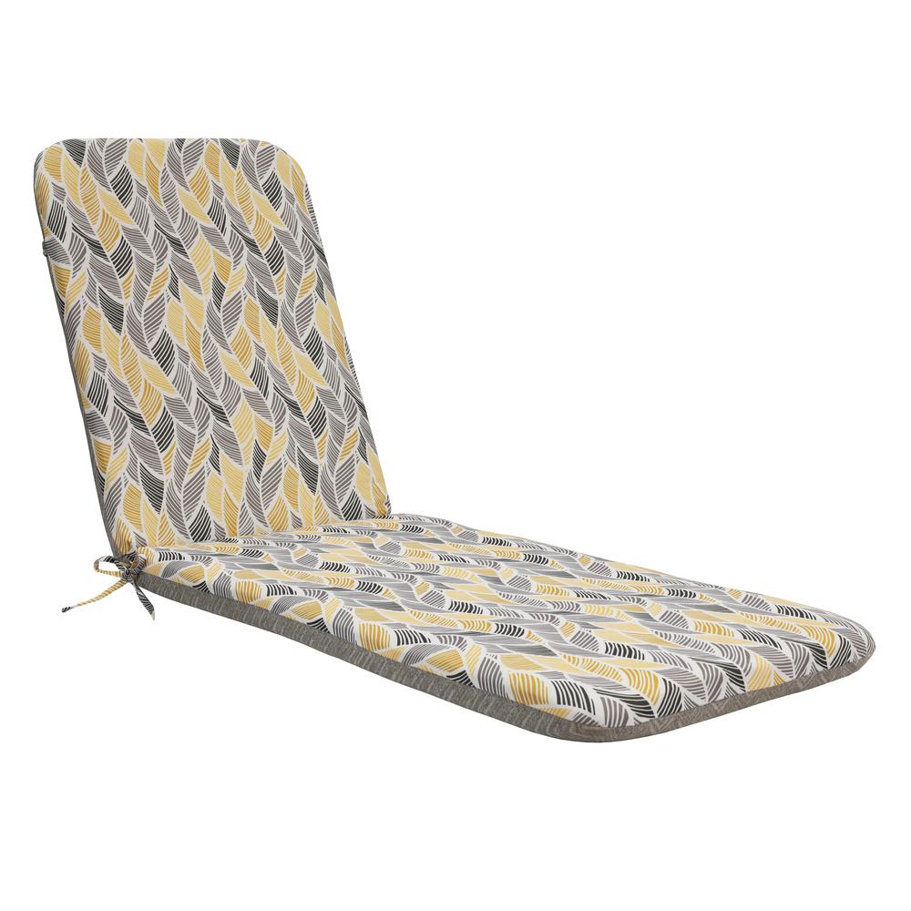 Sunny Citrus Printed Lounger Cushion 22 x 73 in Grey. Picture 2