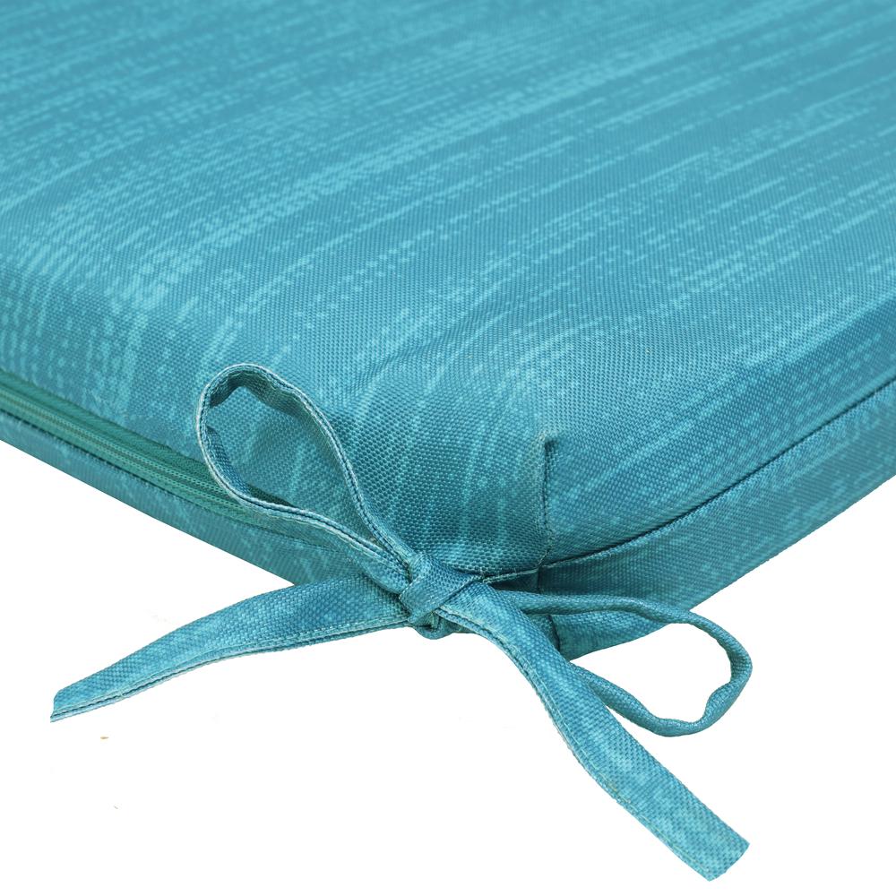 Urban Chic Outdoor Solid Textured Arm Chair Cushion 18 x 19 in Aqua. Picture 3