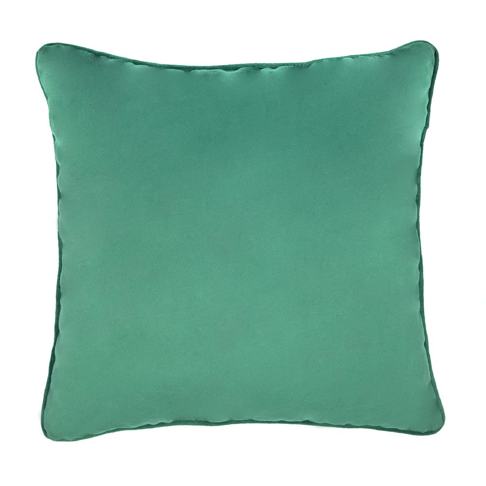 Seren Velvet Decorative Pillow 20 x 20 in Dark Green. Picture 2