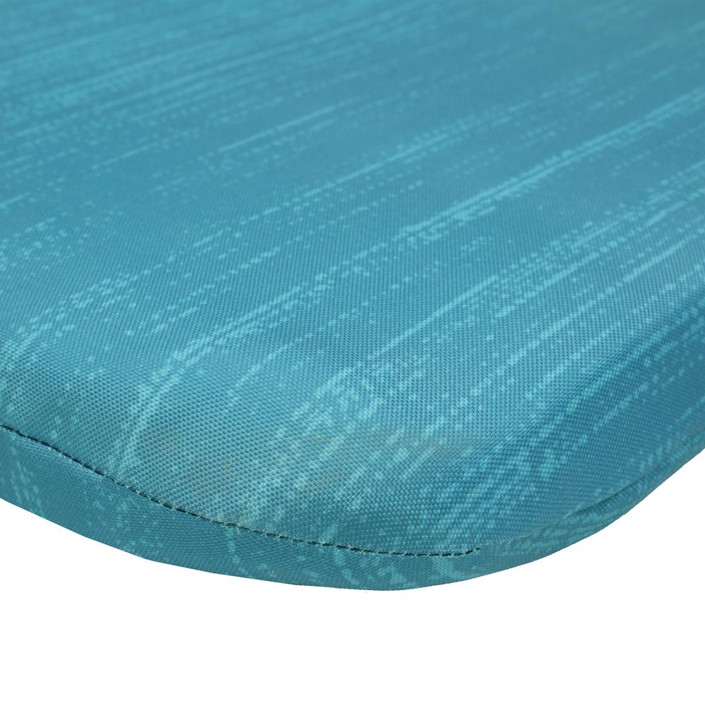 Urban Chic Outdoor Solid Textured Arm Chair Cushion 18 x 19 in Aqua. Picture 2