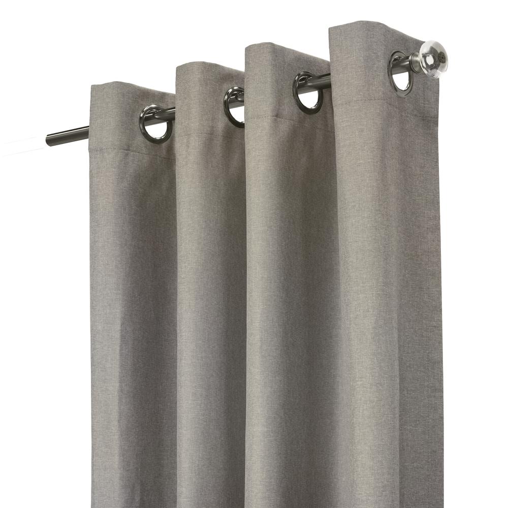 Edison Blackout Grommet Curtain Panel 52 x 108 in Light Grey. Picture 2