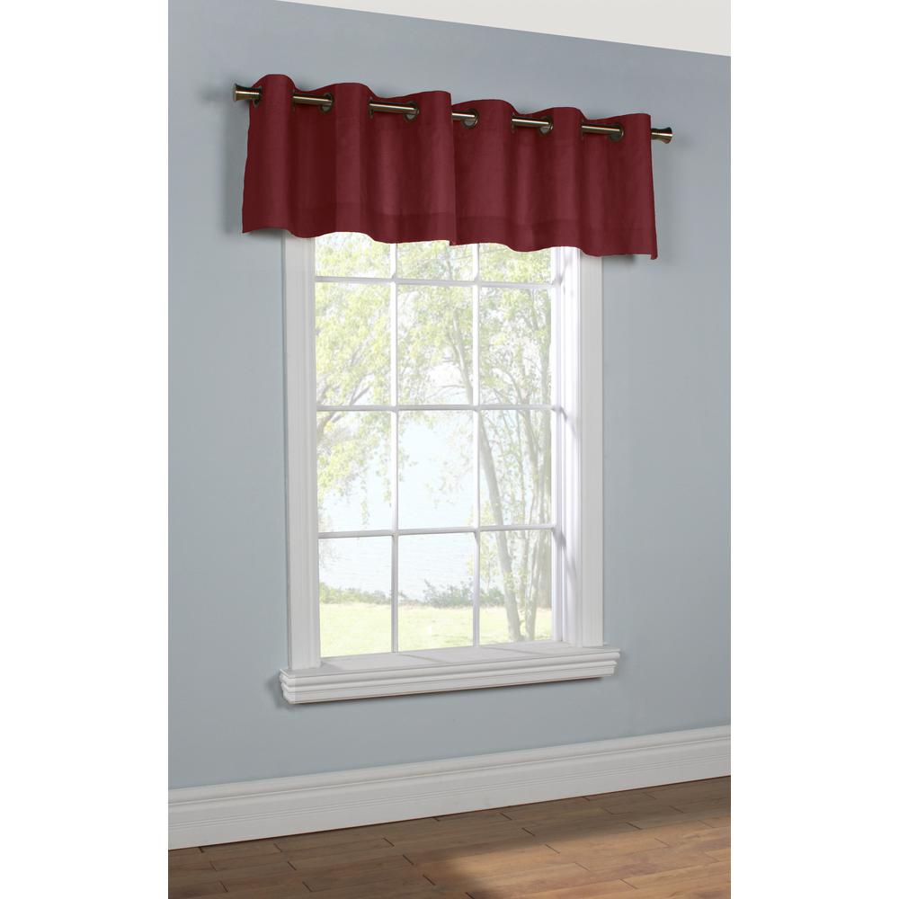 Weathermate Grommet Curtain Valance 40 x 15 in Burgundy. Picture 1