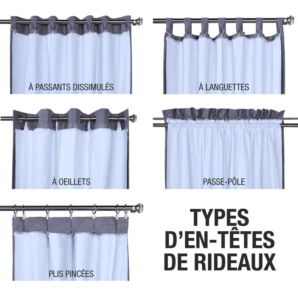 Ultimate Curtain Liner Multi Header Window Dressing 45 x 101 in White. Picture 3