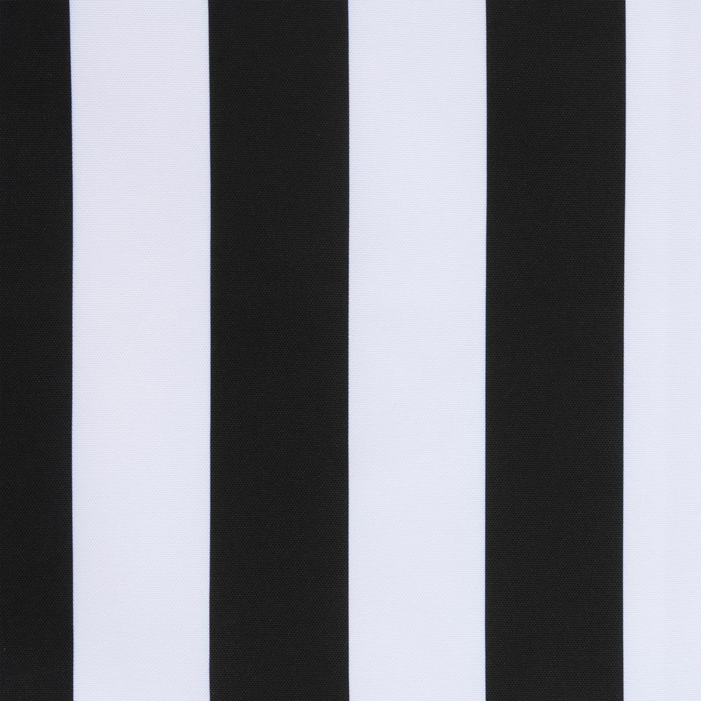 Coastal Stripe Grommet Curtain Panel Window Dressing 50 x 84 in Black. Picture 2