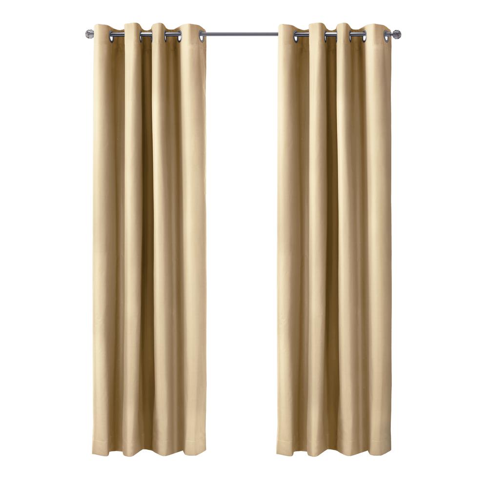 Alpine Blackout Grommet Curtain Panel 52 x 108 in Taupe. Picture 1