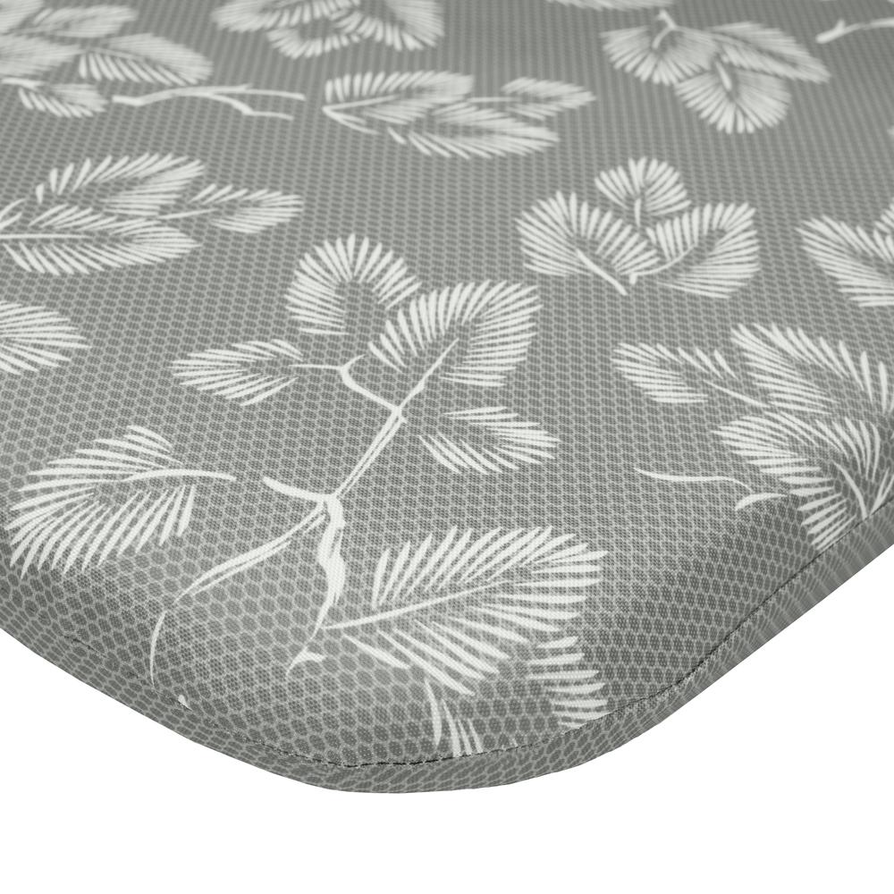 Sunny Citrus Outdoor Leaf Print Arm Chair Cushion 18 x 19 in Grey. Picture 2