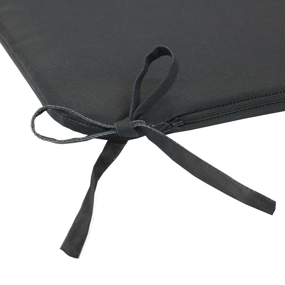Ebony 2-pk Outdoor Bistro Cushion 17 x 17 in Solid Black. Picture 3