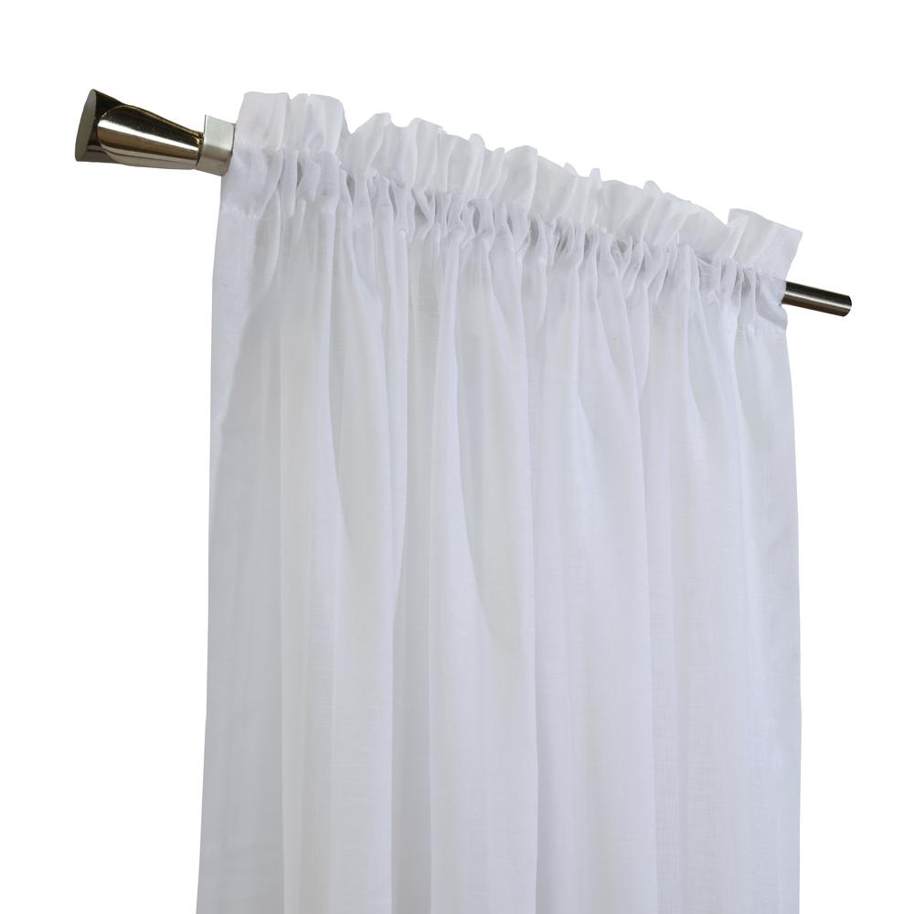 Cote d'Azure Sheer Rod Pocket Curtain Panel 56 x 95 in White. Picture 2