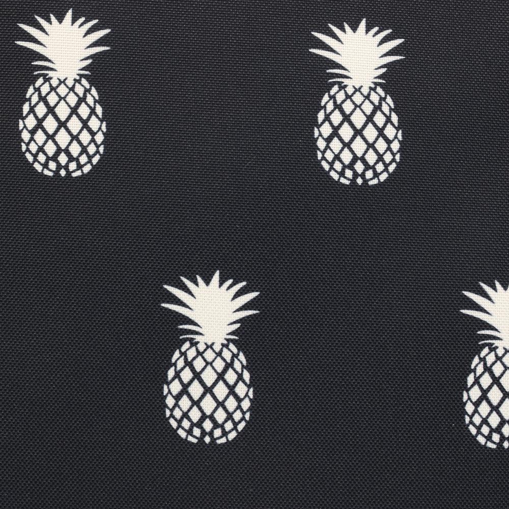 Urban Chic Pineapple Print Outdoor Decorative Pillow 18 x 18 in Navy. Picture 2