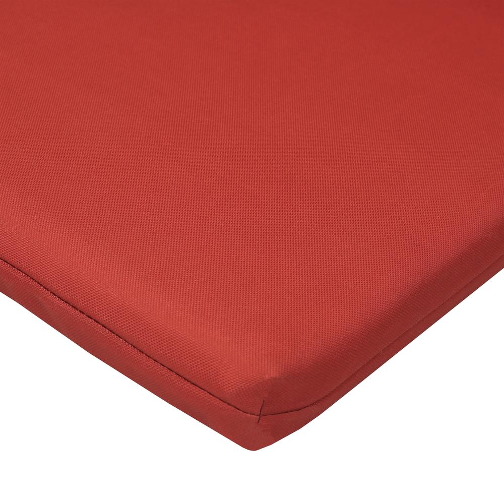 Ruby Red Outdoor High Back Adirondack Cushion 24 x 51 in Solid Red. Picture 2