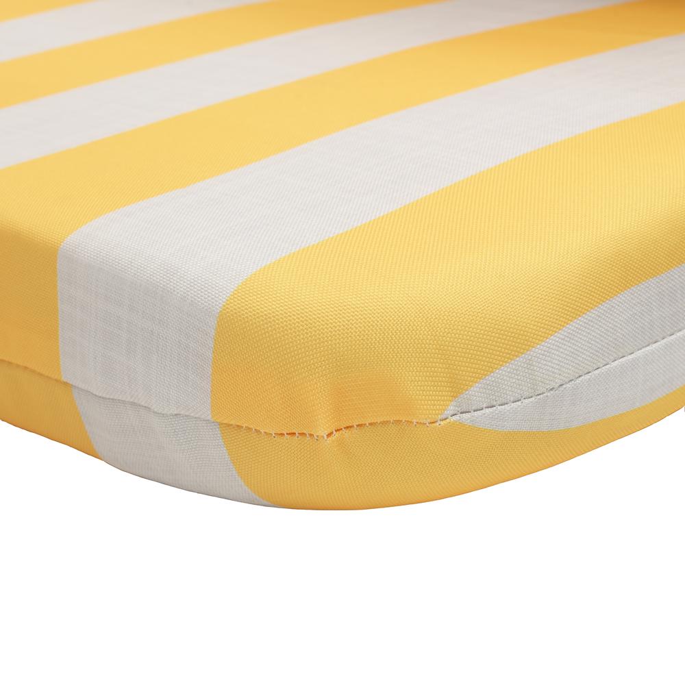 Cabana Stripe Outdoor Lounger Cushion 22 x 73 in Yellow. Picture 4