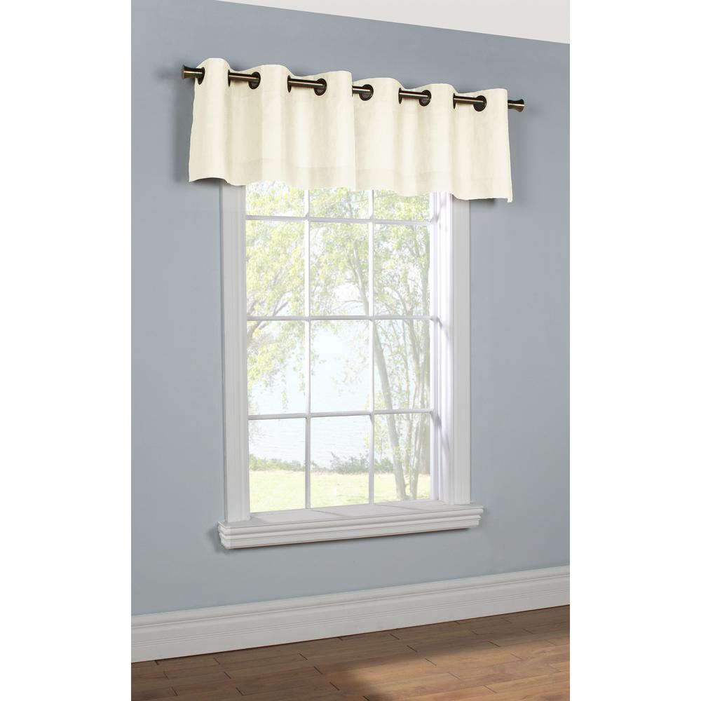 Weathermate Grommet Curtain Valance 40 x 15 in White. Picture 1