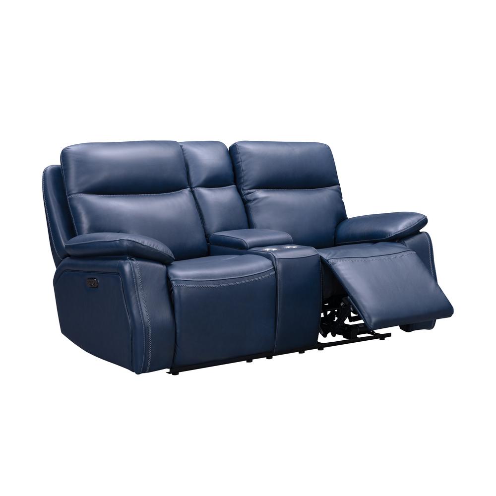24PH-3628 Micah Console Loveseat, Navy Blue. Picture 1