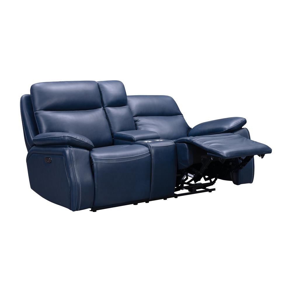 24PH-3628 Micah Console Loveseat, Navy Blue. Picture 2