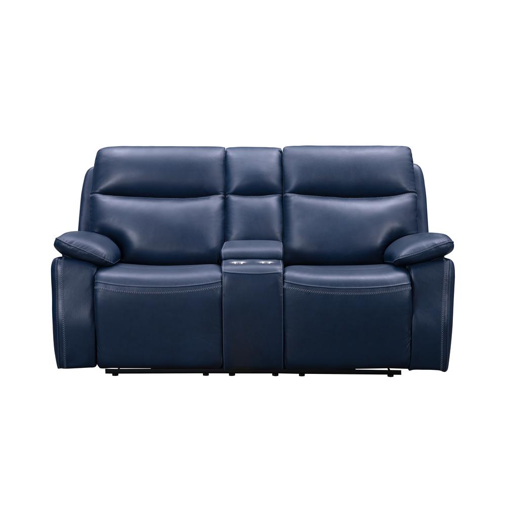 24PH-3628 Micah Console Loveseat, Navy Blue. Picture 4