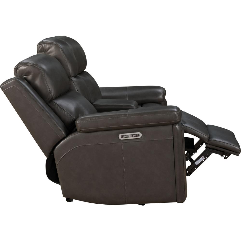 Reclining Console Loveseat w/Power Head Rests, Power Lumbar, Heat & Massage. Picture 4