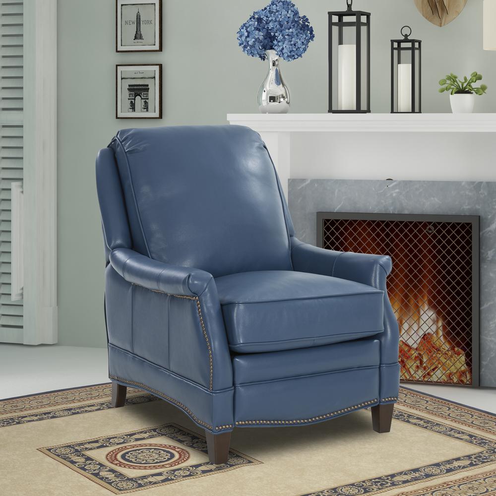 Ashebrooke Recliner, Marisol Blue / All Leather. Picture 5