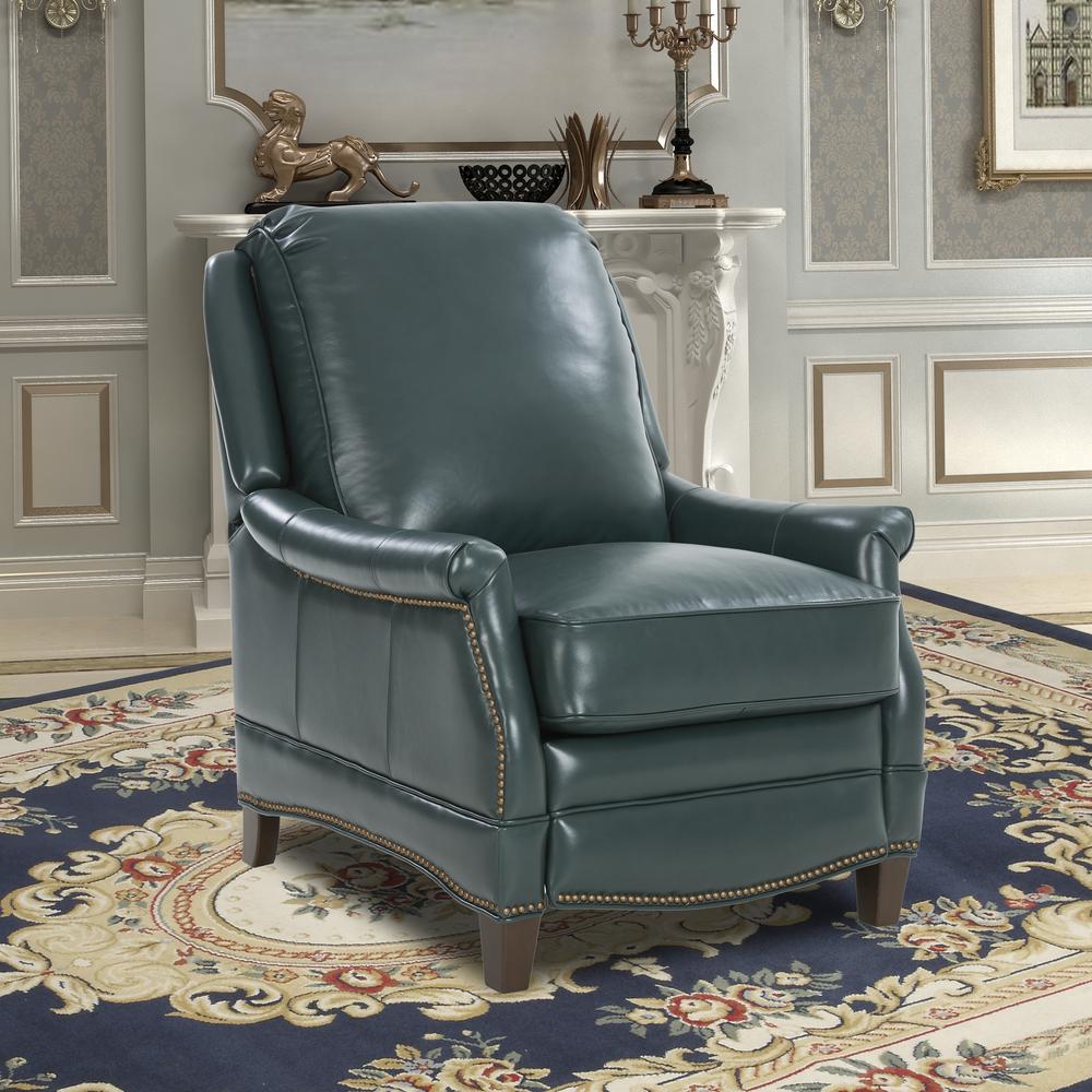 Ashebrooke Recliner, Highland Emerald / All Leather. Picture 4
