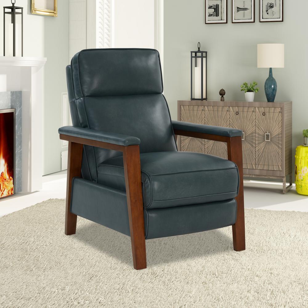 7-1187 Ashland Push Thru The Arms Recliner, Bluegray. Picture 9