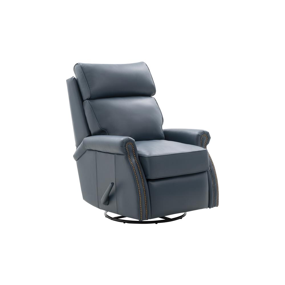 8-4001 Crews Swivel Glider Recliner, Yale Blue. Picture 2