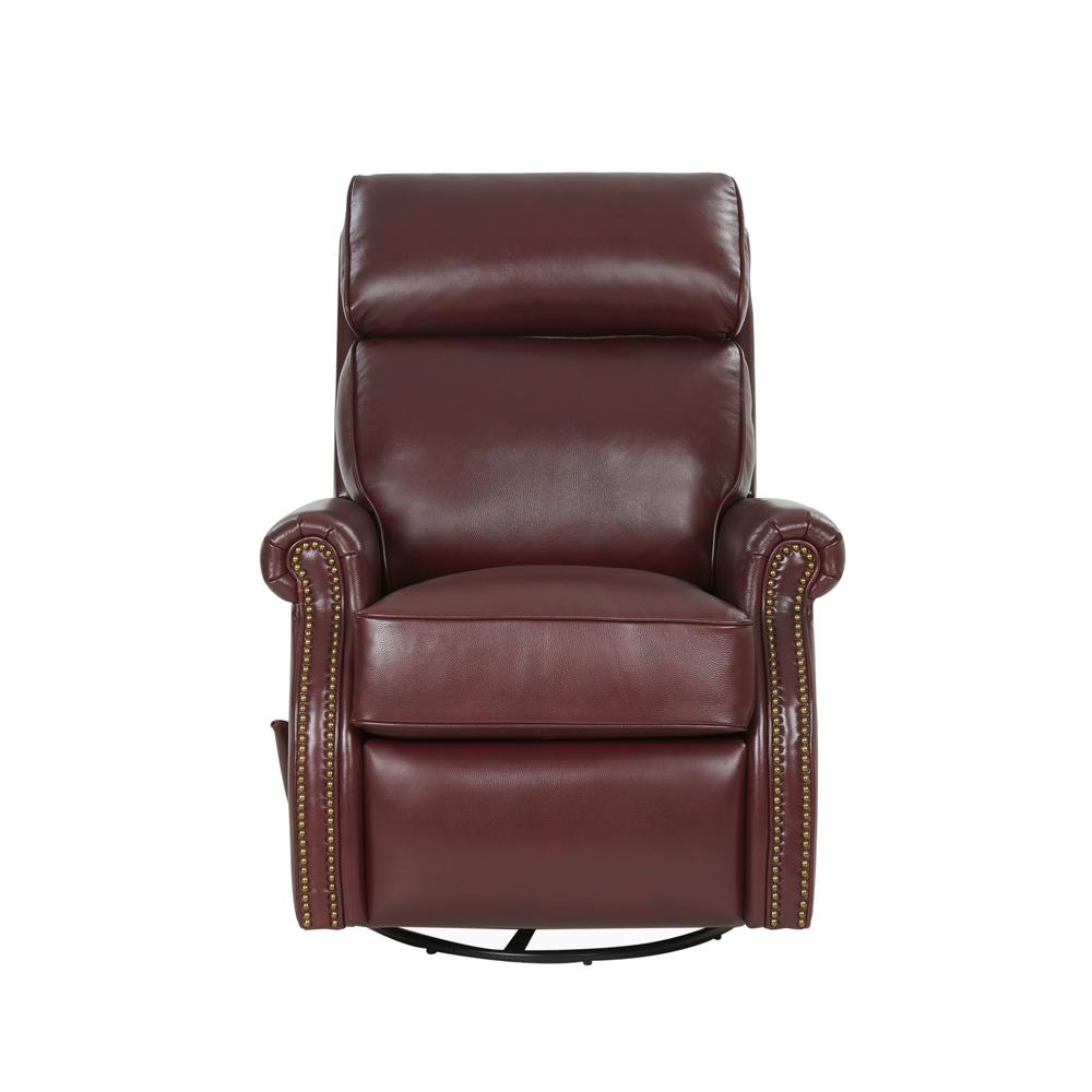 Crews Swivel Glider Recliner, Marisol Cabernet / All Leather. Picture 2