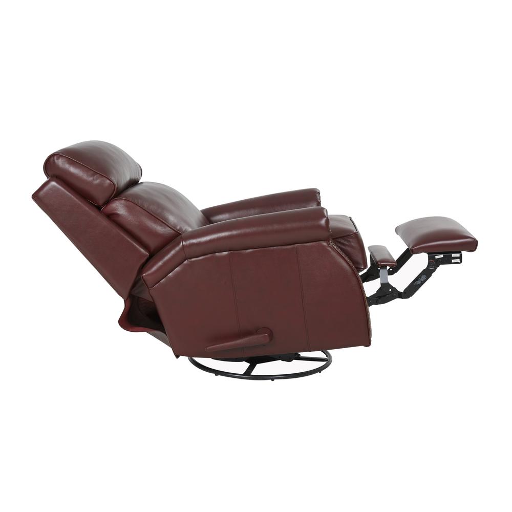 Crews Swivel Glider Recliner, Marisol Cabernet / All Leather. Picture 3