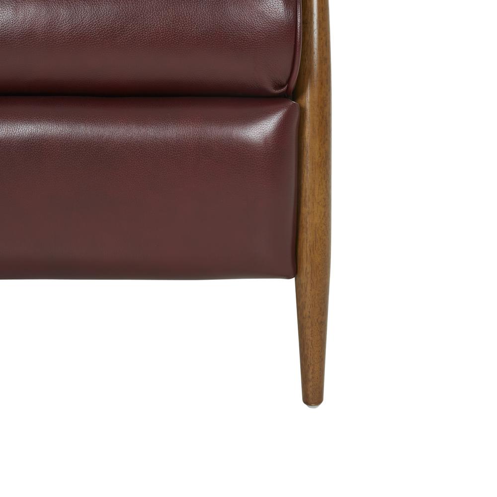Hampton Push Thru The Arms Recliner, Marisol Cabernet / All Leather. Picture 5