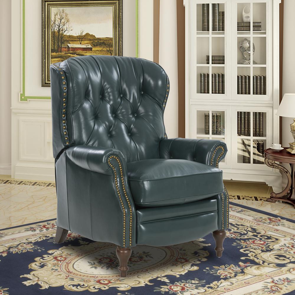 Kendall Recliner, Highland Emerald / All Leather. Picture 4