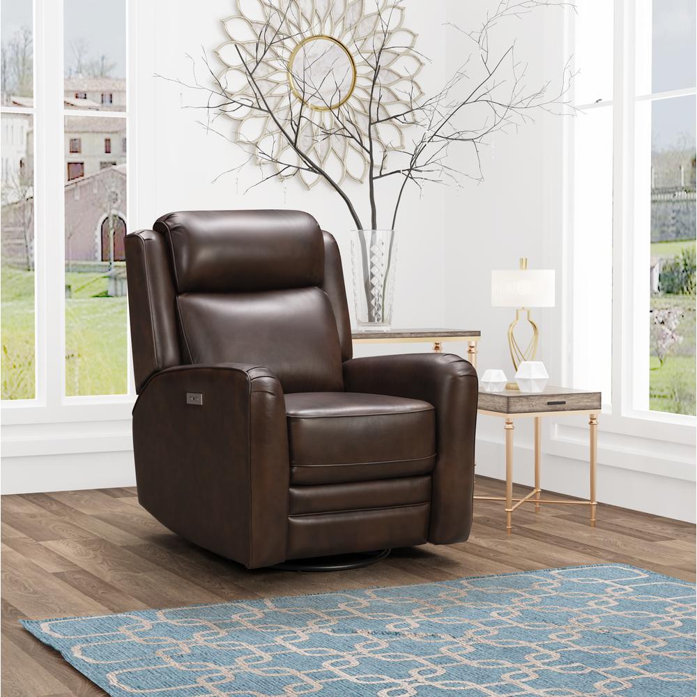 8PH-3757 Kennedy Swivel Glider Recliner, Brown. Picture 8