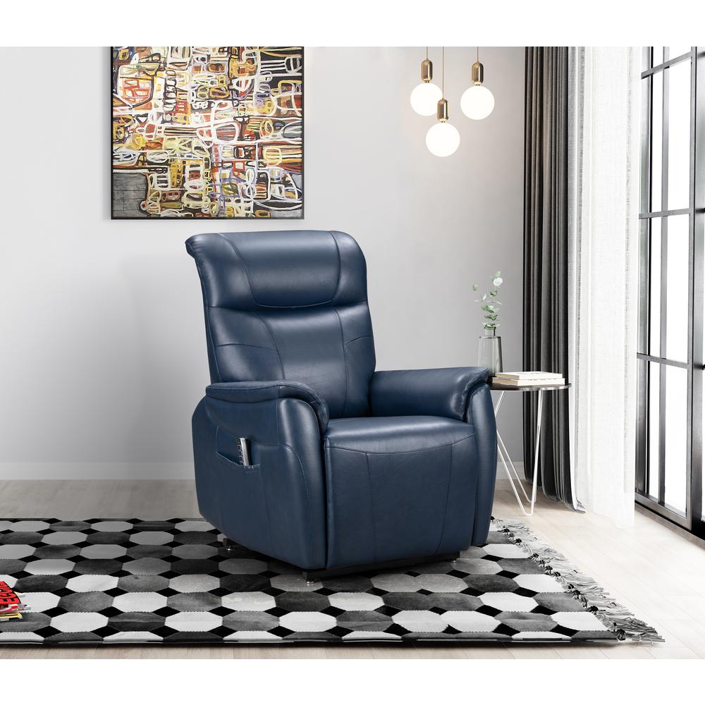 23PHL-3085 Leighton Power Lift Recliner, Navy Blue. Picture 1