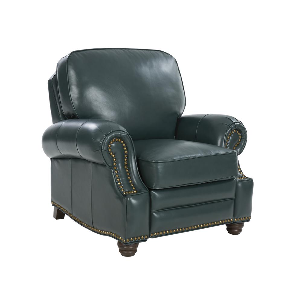 Longhorn Recliner, Highland Emerald / All Leather. Picture 1