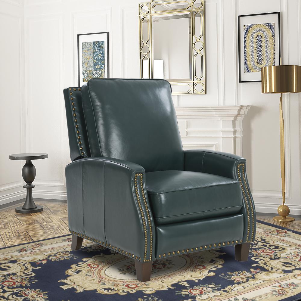 Melrose Recliner, Highland Emerald / All Leather. Picture 4