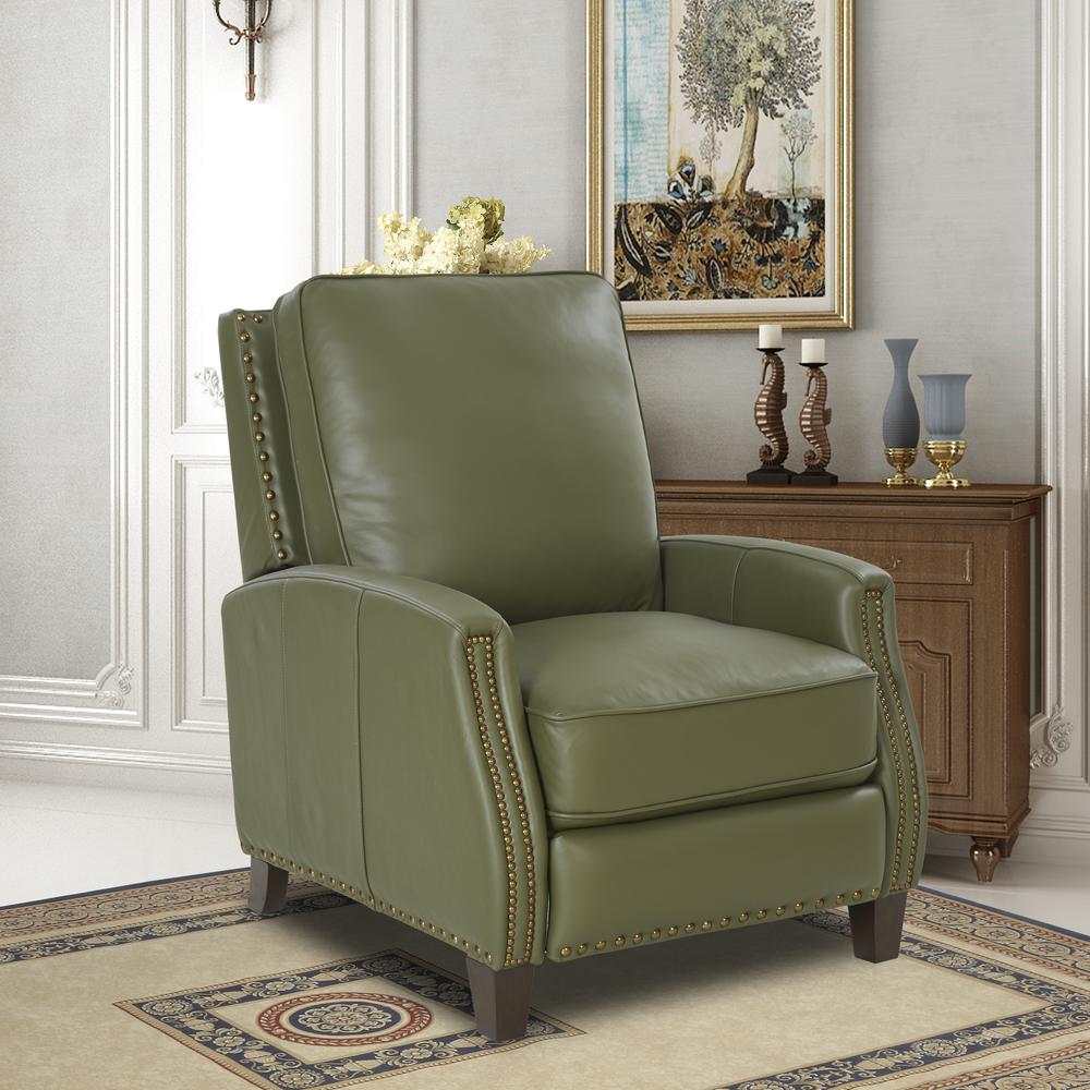 Melrose Recliner, Giorgio Chive / All Leather. Picture 6