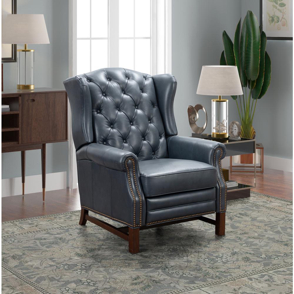 9-1163 Sheridan Power Recliner, Navy Blue. Picture 5