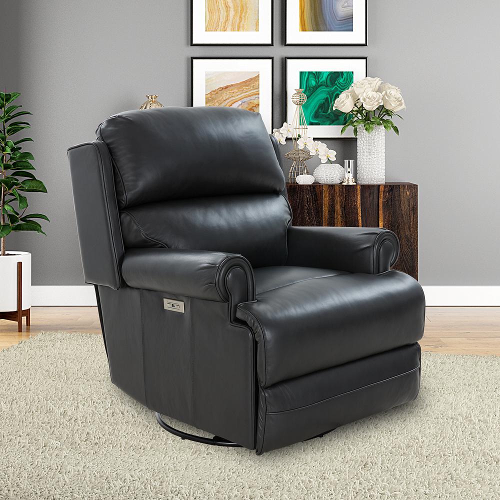 8P-1117 The Club Swivel Glider Recliner w/Power Recline, Gray. Picture 11