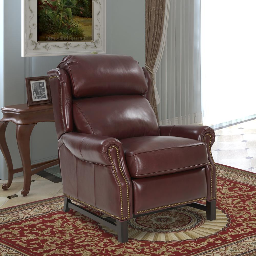 Thornfield Recliner, Marisol Cabernet / All Leather. Picture 6