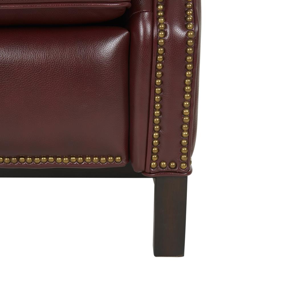 Thornfield Recliner, Marisol Cabernet / All Leather. Picture 5