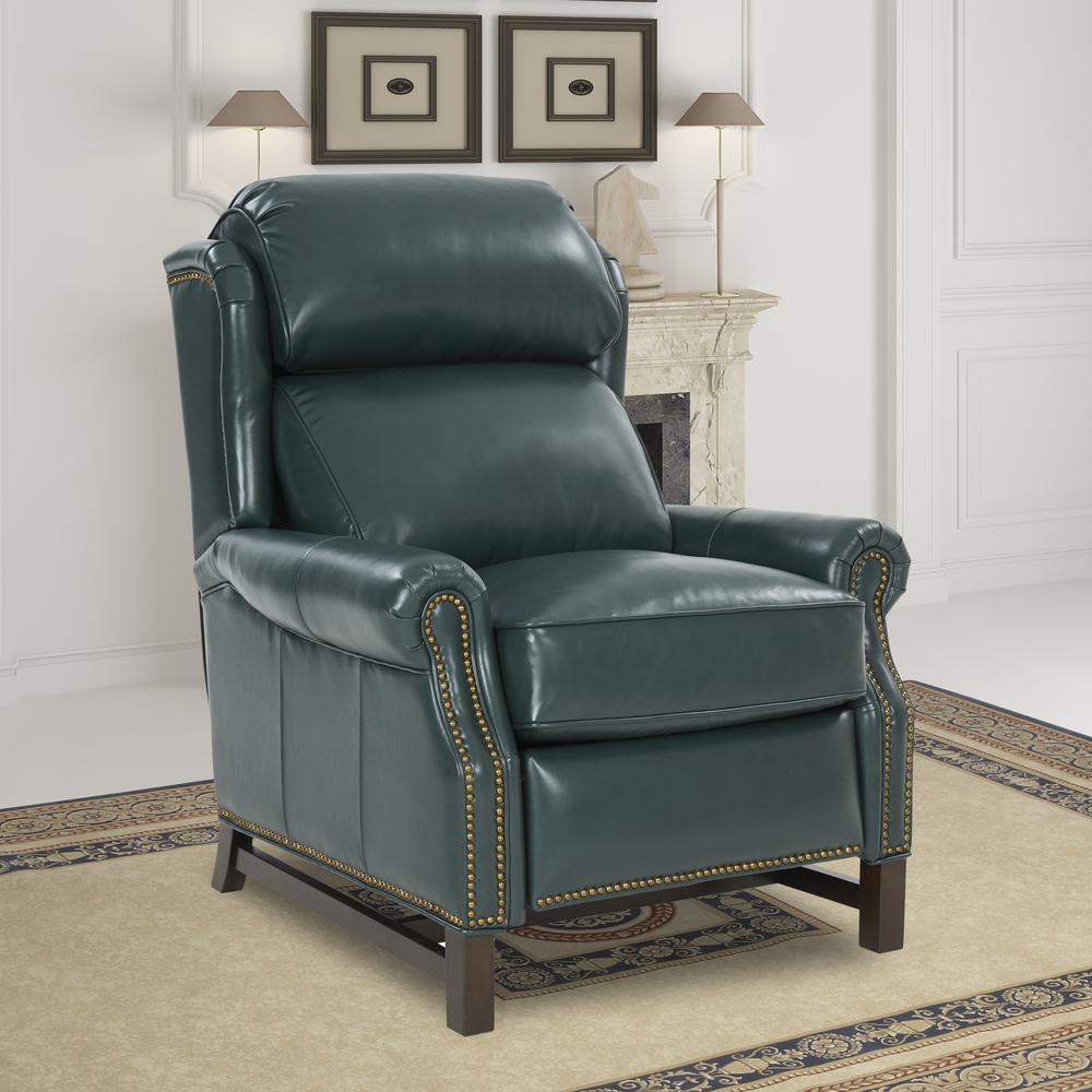 Thornfield Recliner, Highland Emerald / All Leather. Picture 6