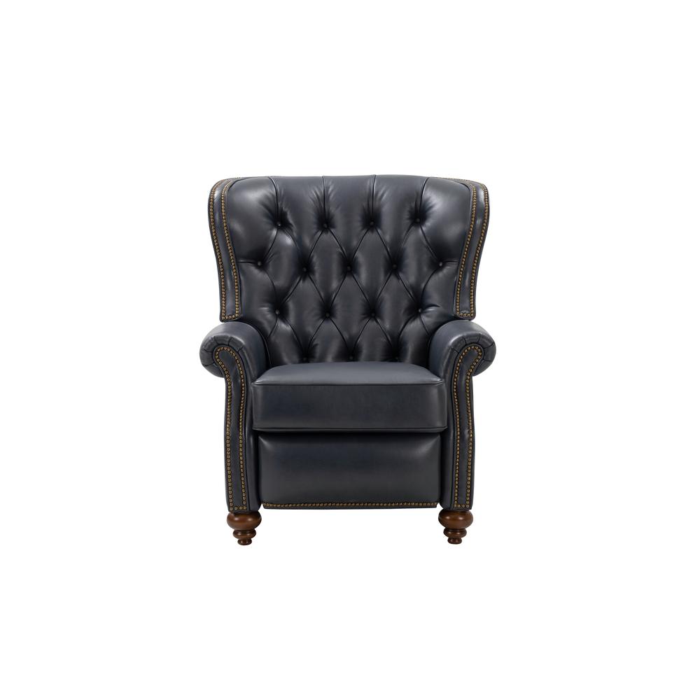 Writer's Chair Power Recliner, Barone Navy Blue / All Leather. Picture 2