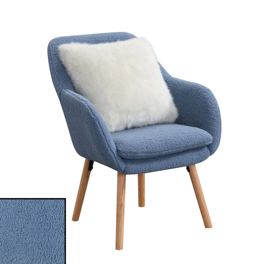 Take a Seat Charlotte Sherpa Accent Chair, Sherpa Blue. Picture 3