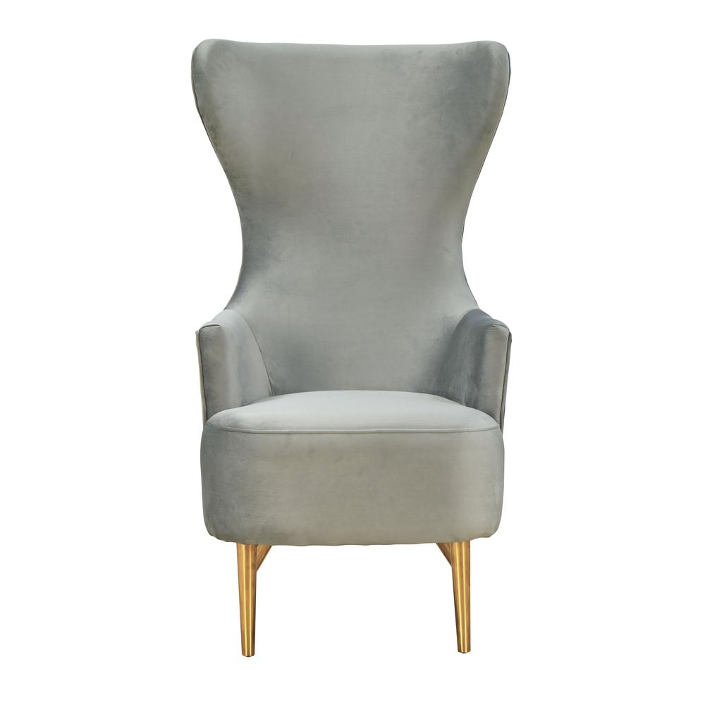Julia Grey Wingback Chair. Picture 11