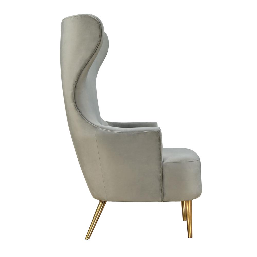 Julia Grey Wingback Chair. Picture 12