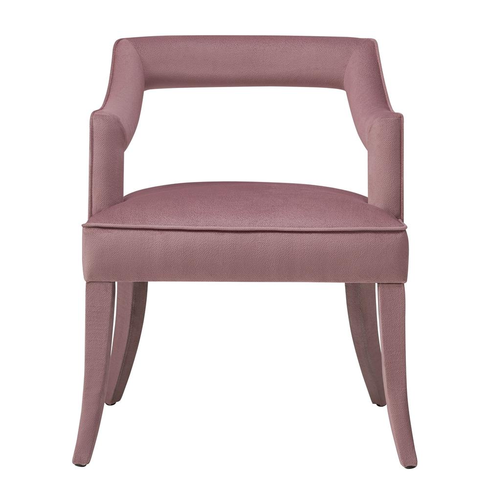 Tiffany Pink Slub Velvet Chair. Picture 11