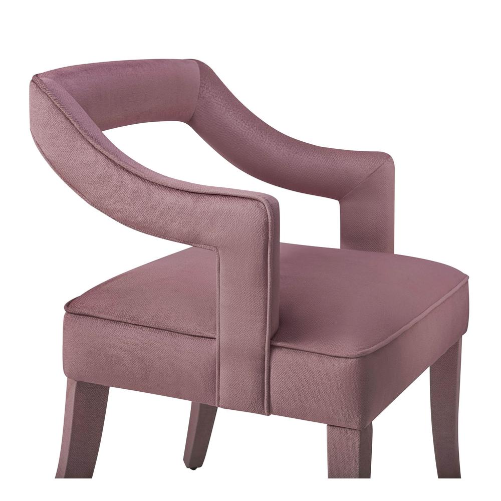 Tiffany Pink Slub Velvet Chair. Picture 13